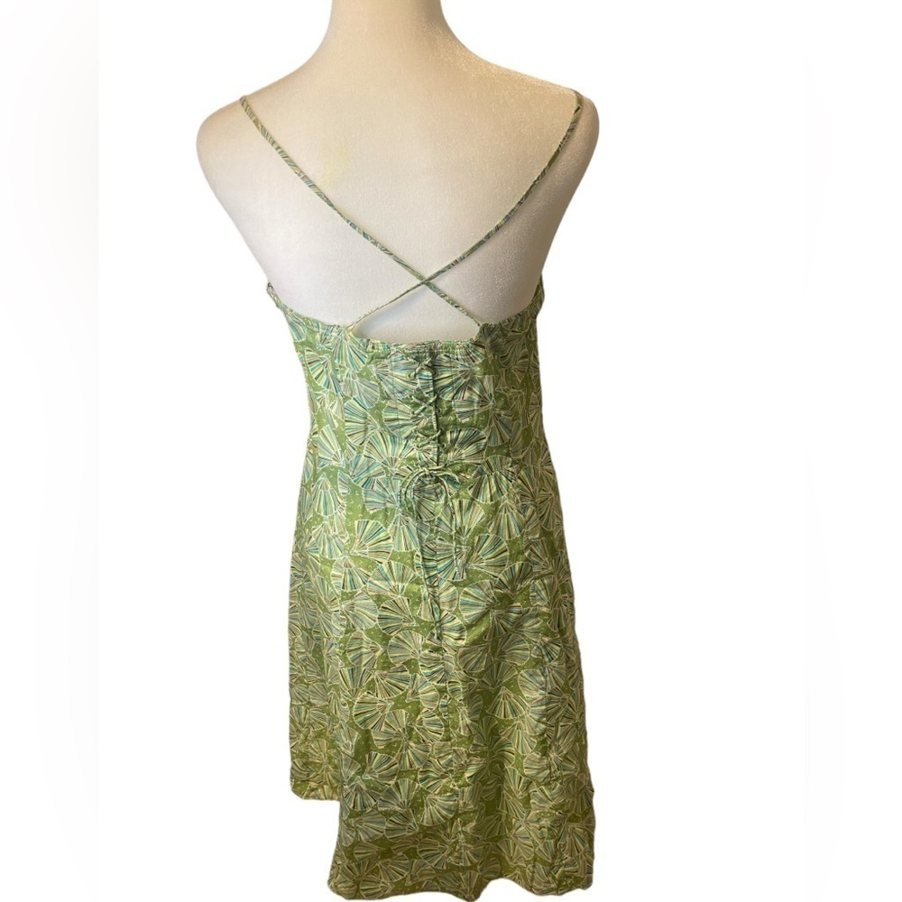 J.Crew Fan print spaghetti strap dress size 8 - Picture 2 of 6